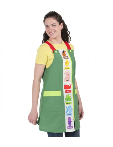 VESTITO MAESTRA ANIMALI COLORI