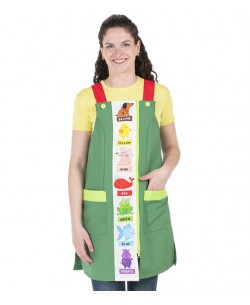 VESTITO MAESTRA ANIMALI COLORI