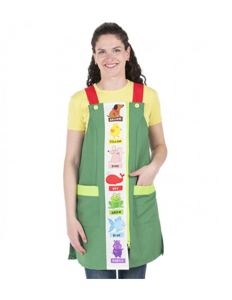 VESTITO MAESTRA ANIMALI COLORI