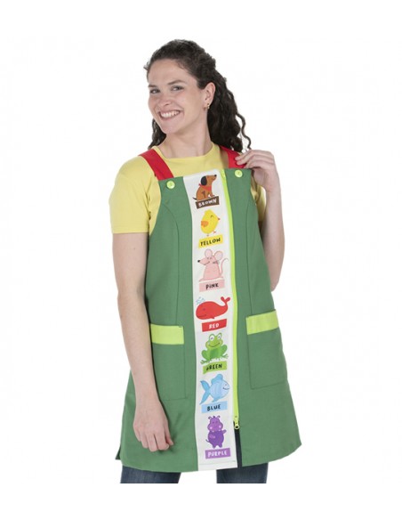 VESTITO MAESTRA ANIMALI COLORI