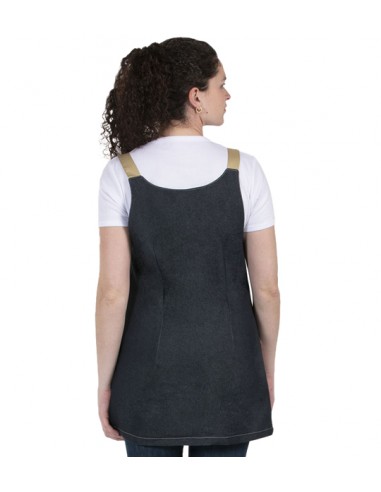 VESTITO DENIM RICAMATO FIORI