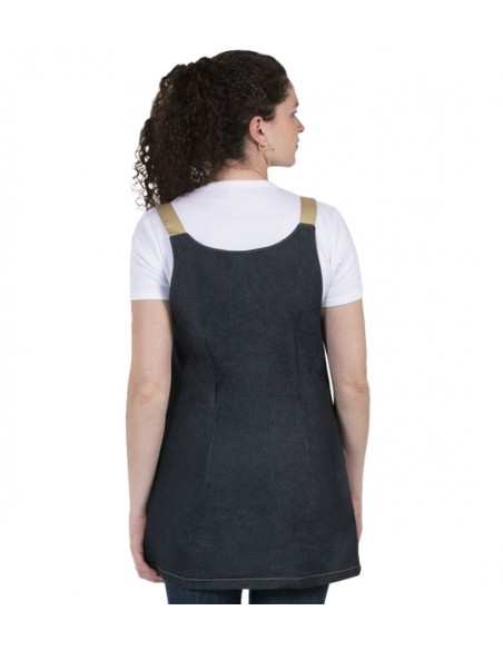 VESTITO DENIM RICAMATO FIORI