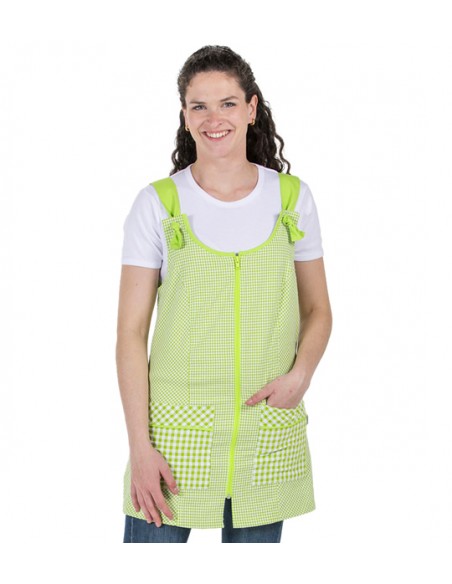 VESTITO VICHY PISTACCHIO