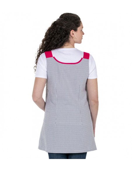 PICHI VICHY GRIS CONTRASTE FUCSIA