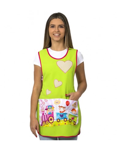 GREMBIULE MAESTRA TRENO PISTACCHIO. Camice e grembiule da insegnante