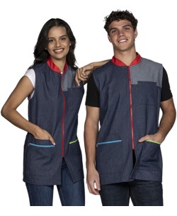 GILET UNISEX IN DENIM