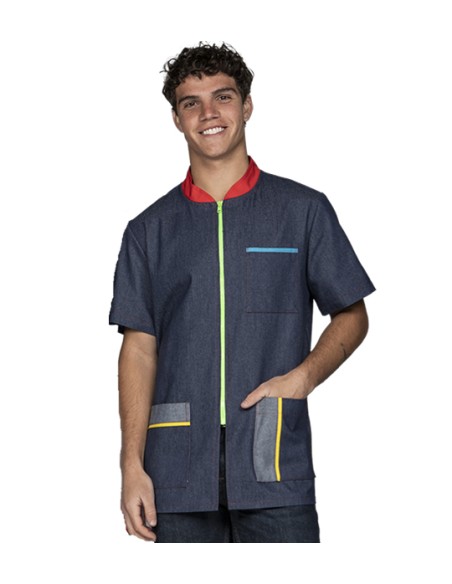 BATA DENIM DE MANGA CORTA