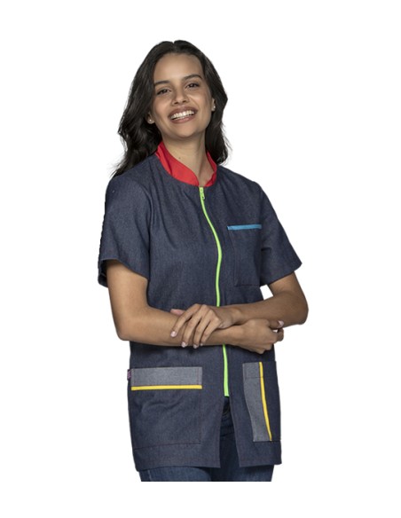 BATA DENIM MANGA CORTA - UNISEX