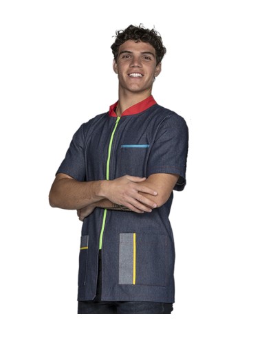 ABITO IN DENIM A MANICHE CORTE