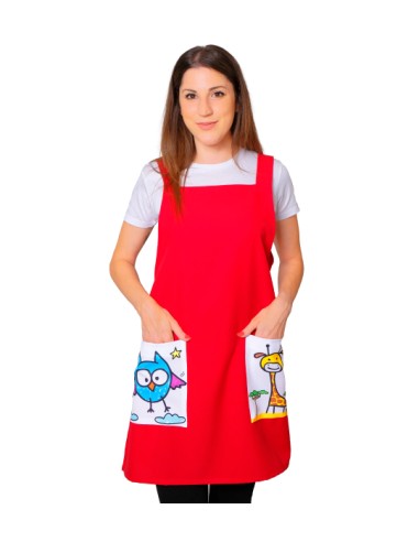 GREMBIULE MAESTRA ANIMALI CARTOON. Grembiuli  da insegnante