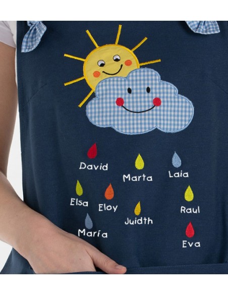 GREMBIULE SOLE E NUVOLA REGALO MAESTRA