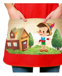 GREMBIULE BAMBINO DI LEGNO ROSSO. Grembiule, vestito e camice da insegnante 2