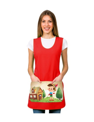 GREMBIULE BAMBINO DI LEGNO ROSSO. Grembiule, vestito e camice da insegnante