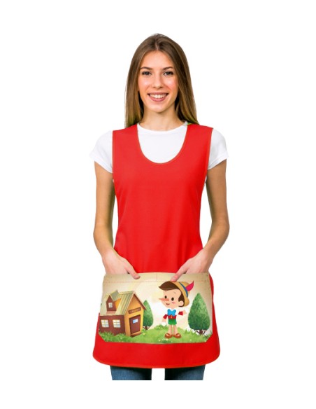 GREMBIULE BAMBINO DI LEGNO ROSSO. Grembiule, vestito e camice da insegnante