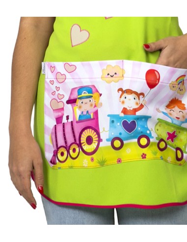 ESTOLA MAESTRA TREN PISTACHO. Batas, estolas y pichis para maestras