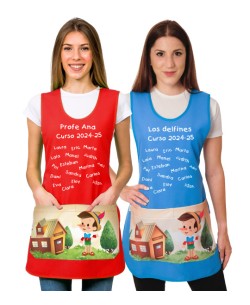 GREMBIULE BAMBINO DI LEGNO VINILE. REGALO INSEGNANTE. Grembiule, vestito e camice da insegnante