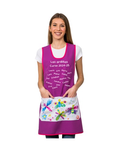 ESTOLA MAESTRA MARIPOSAS LILA. REGALO MAESTRA