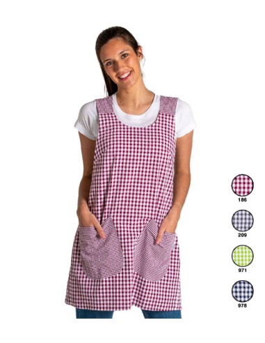 ESTOLA ESPALDA CRUZADA A CUADROS. Estolas, pichis y batas de maestra