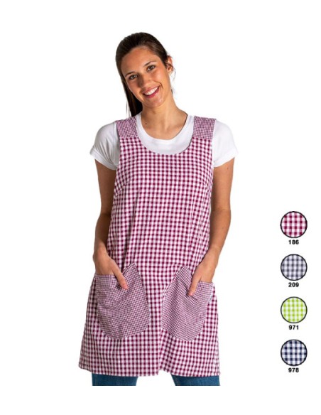 ESTOLA ESPALDA CRUZADA A CUADROS. Estolas, pichis y batas de maestra