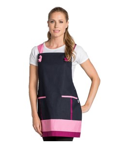 GREMBIULE DI MAESTRA - DENIM ROSA. Personalizzabile col tuo nome!