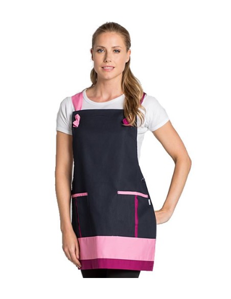 GREMBIULE DI MAESTRA - DENIM ROSA. Personalizzabile col tuo nome!