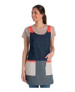 GREMBIULE TEXANO FIORI. Grembiule, scamiciato e camici per insegnanti