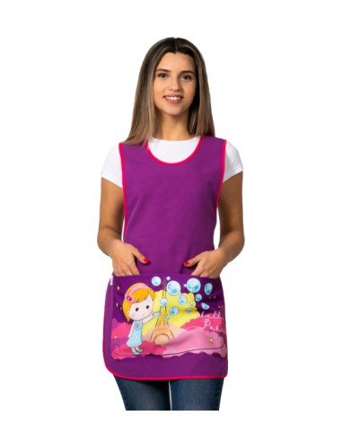 ESTOLA BASIC POMPAS MORADA. Batas, estolas y pichis para maestras