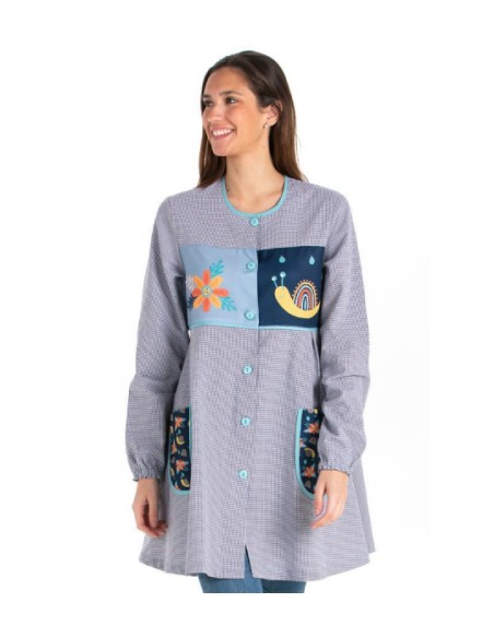 GREMBIULE MAESTRA LUMACA. Grembiule maniche lunga