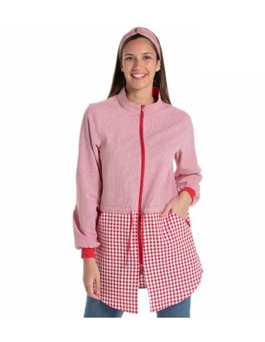 CAMICE MAESTRA VICHY ROSSO. Grembiule e vestito da insegnante