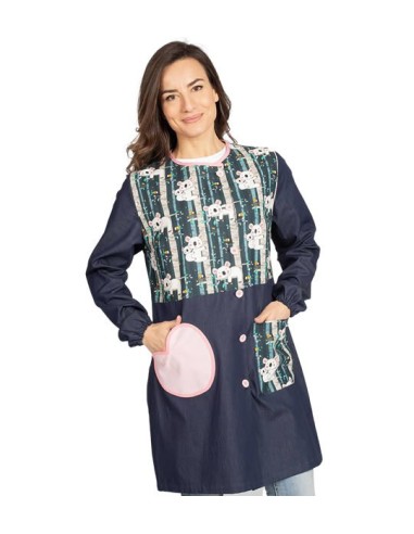 CAMICE MAESTRA DENIM KOALA. Grembiuli, camici e vestito da insegnante