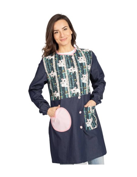 CAMICE MAESTRA DENIM KOALA. Grembiuli, camici e vestito da insegnante