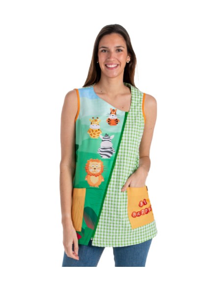 GREMBIULE MAESTRA SENZA MANICHE BE HAPPY. Grembiule e camice da insegnante