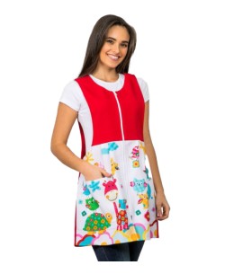 VESTITO MAESTRA ANIMALI COLORATI. Camici e grembiuli da insegnante