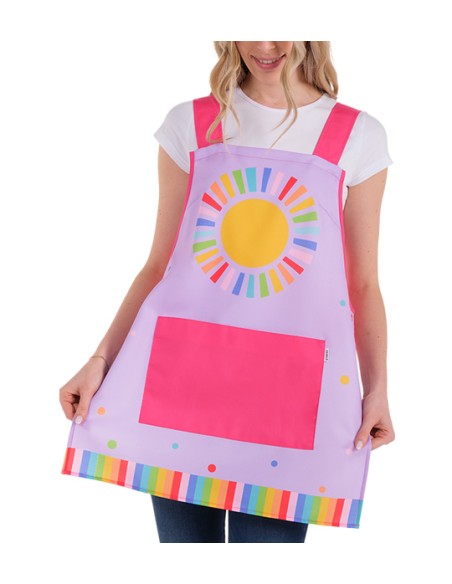 ESTOLA MAESTRA CON ESTAMPADO DE SOL DE COLORES