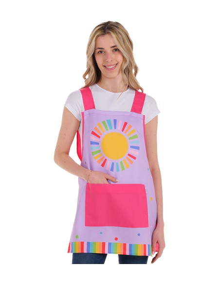 ESTOLA MAESTRA CON ESTAMPADO DE SOL DE COLORES