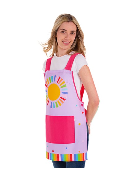 ESTOLA MAESTRA CON ESTAMPADO DE SOL DE COLORES