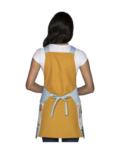 ESTOLA MAESTRA ANIMALES FANTASIA. TEJIDO DE RAYAS CELESTES