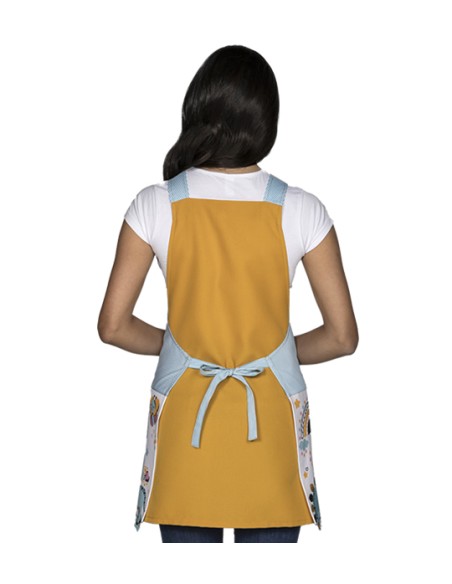 ESTOLA MAESTRA ANIMALES FANTASIA. TEJIDO DE RAYAS CELESTES