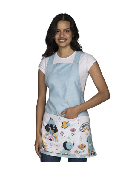 GREMBIULE MAESTRA COLORI ARCOBALENO. Camice e vestito da insegnante