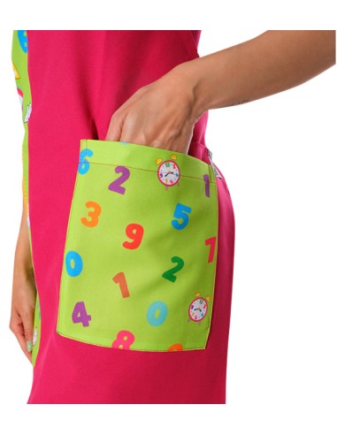Grembiule colorato e divertente per insegnanti scuola Happy Clock