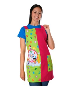 Grembiule colorato e divertente per insegnanti scuola Happy Clock