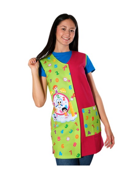 BATA MAESTRA SIN MANGAS RELOJ. Comprar online batas de maestra