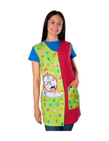 BATA MAESTRA SIN MANGAS RELOJ. Comprar online batas de maestra