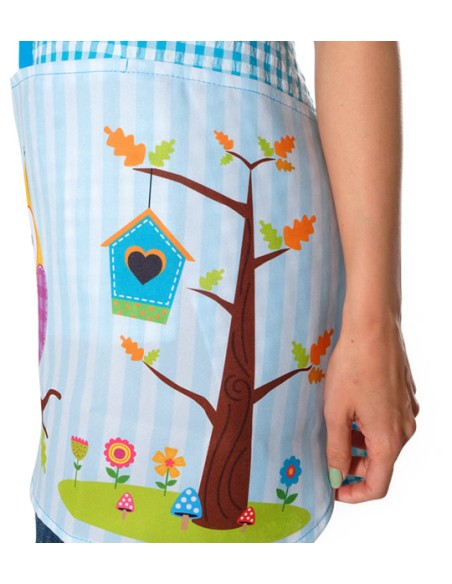 ESTOLA DE MAESTRA CON ESTAMPADO DE UN BÚHO APOYADO EN UNA RAMA