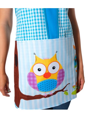 ESTOLA DE MAESTRA CON ESTAMPADO DE UN BÚHO APOYADO EN UNA RAMA