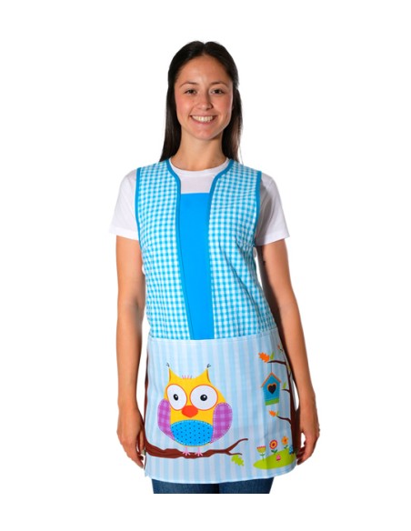 ESTOLA DE MAESTRA CON ESTAMPADO DE UN BÚHO APOYADO EN UNA RAMA