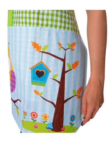 ESTOLA DE MAESTRA CON ESTAMPADO DE UN BÚHO APOYADO EN UNA RAMA