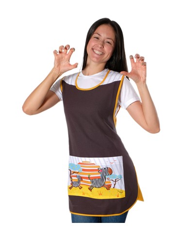 Grembiule da insegnante zebrato, divertente per l'uso quotidiano
