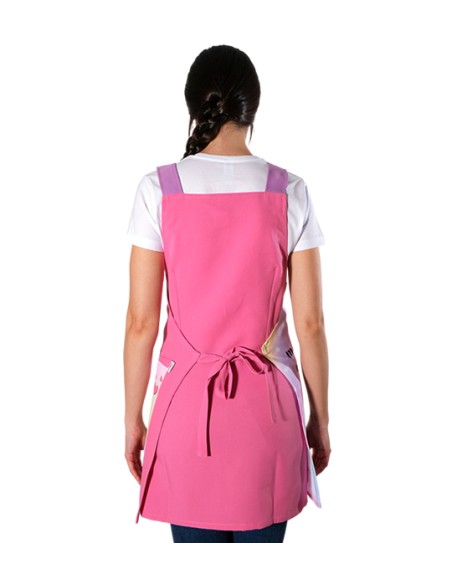 GREMBIULE PER INSEGNANTI ROSA PASTELLO CON DIVERTENTE UNICORNO