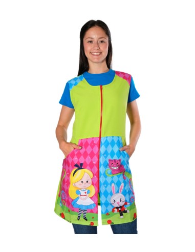 VESTITO MAESTRA ALICIA. CAMICE FAVOLA PER  I TUOI COMPITI QUOTIDIANI
